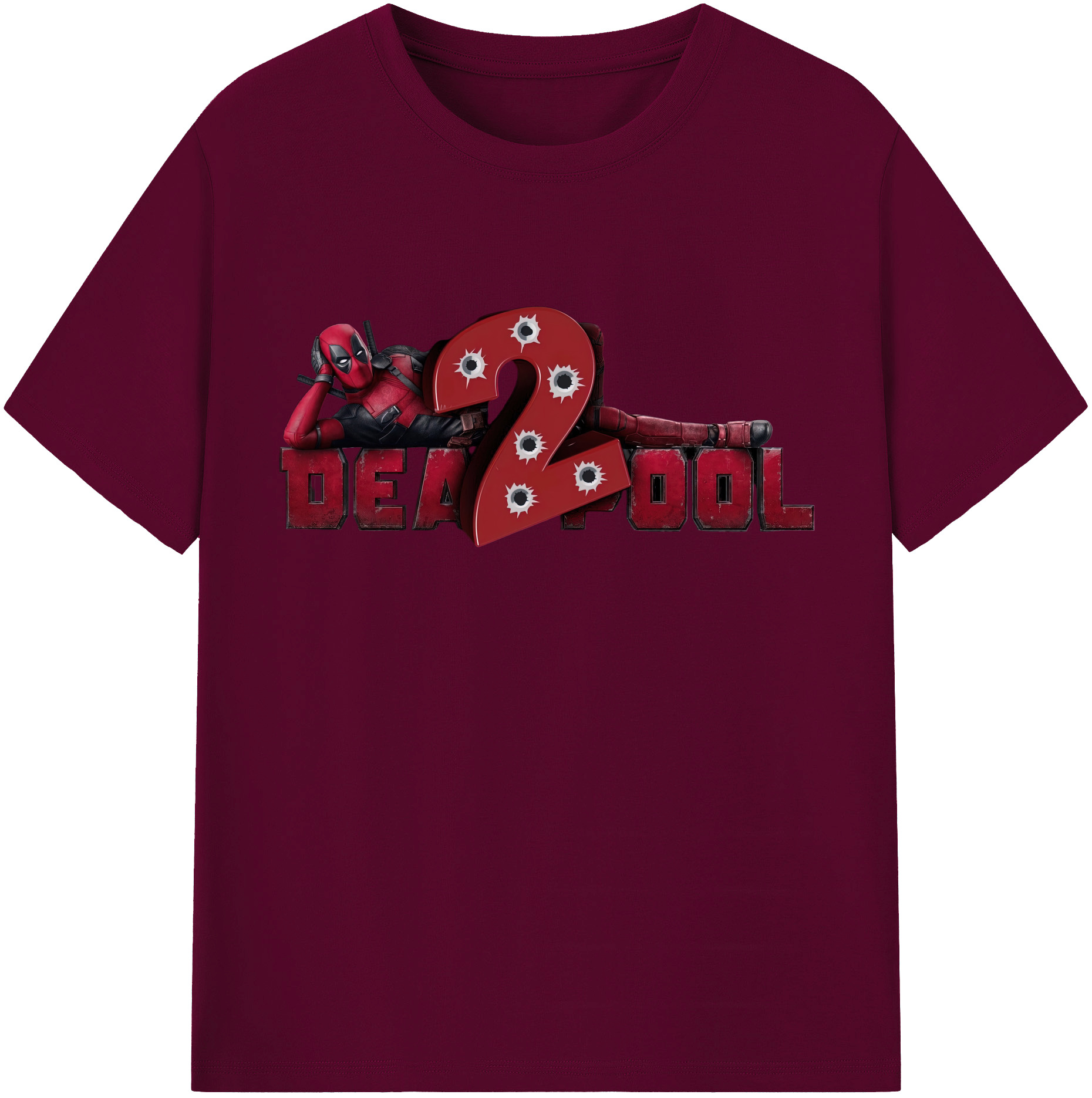 （画像用） Deadpool デッドプール レディースカジュアルプリントTシャツ（綿100％）